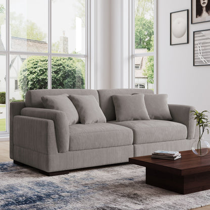 90 Loveseat Sofa Modern and Cozy Corduroy Couch