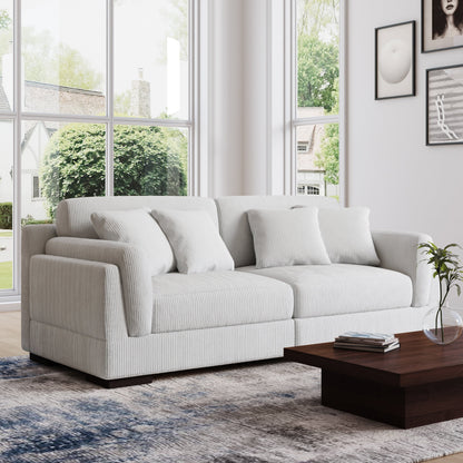 90 Loveseat Sofa Modern and Cozy Corduroy Couch