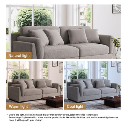 90 Loveseat Sofa Modern and Cozy Corduroy Couch