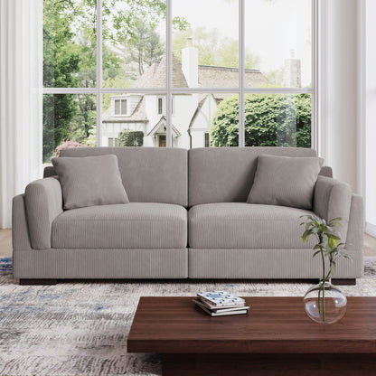 90 Loveseat Sofa Modern and Cozy Corduroy Couch
