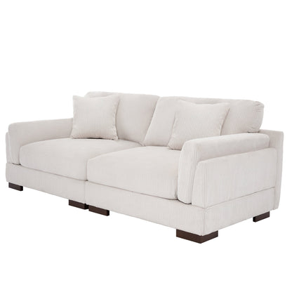 90 Loveseat Sofa Modern and Cozy Corduroy Couch