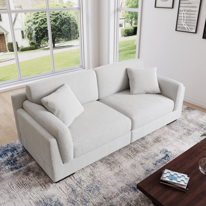 90 Loveseat Sofa Modern and Cozy Corduroy Couch
