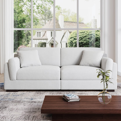 90 Loveseat Sofa Modern and Cozy Corduroy Couch