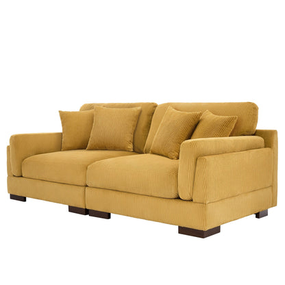 90 Loveseat Sofa Modern and Cozy Corduroy Couch