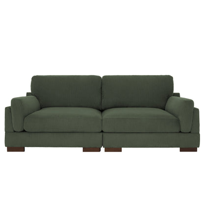 90 Loveseat Sofa Modern and Cozy Corduroy Couch
