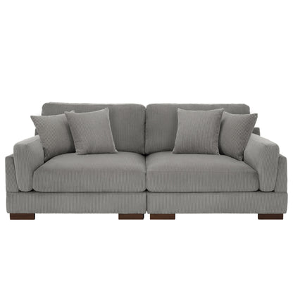 90 Loveseat Sofa Modern and Cozy Corduroy Couch