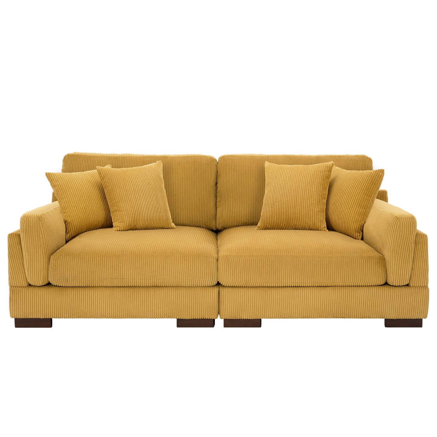 90 Loveseat Sofa Modern and Cozy Corduroy Couch