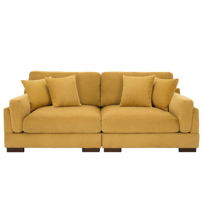 90 Loveseat Sofa Modern and Cozy Corduroy Couch