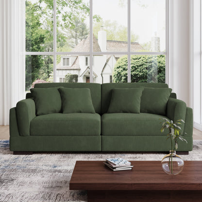 90 Loveseat Sofa Modern and Cozy Corduroy Couch
