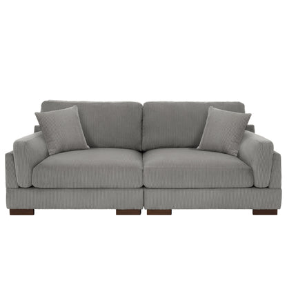 90 Loveseat Sofa Modern and Cozy Corduroy Couch