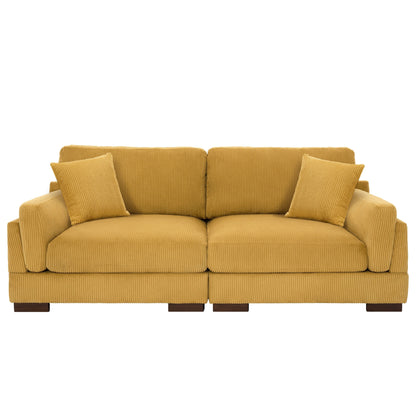 90 Loveseat Sofa Modern and Cozy Corduroy Couch