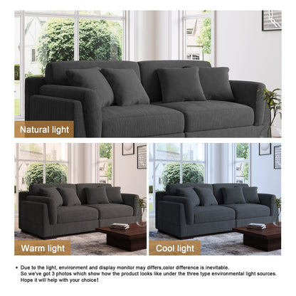90 Loveseat Sofa Modern and Cozy Corduroy Couch