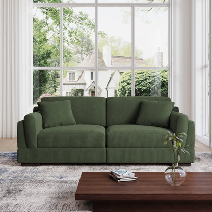 90 Loveseat Sofa Modern and Cozy Corduroy Couch