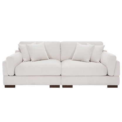 90 Loveseat Sofa Modern and Cozy Corduroy Couch