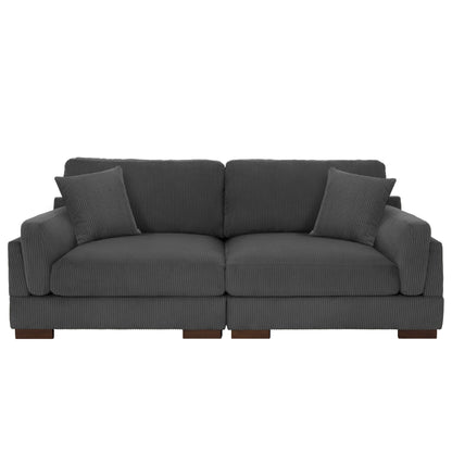 90 Loveseat Sofa Modern and Cozy Corduroy Couch