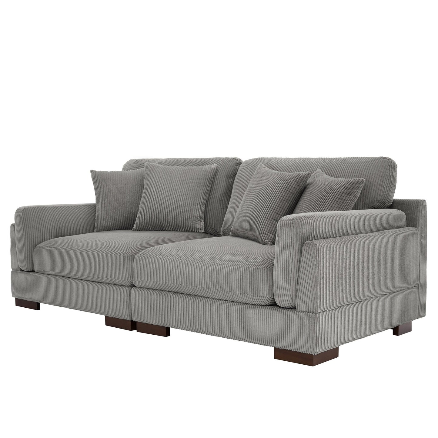 90 Loveseat Sofa Modern and Cozy Corduroy Couch