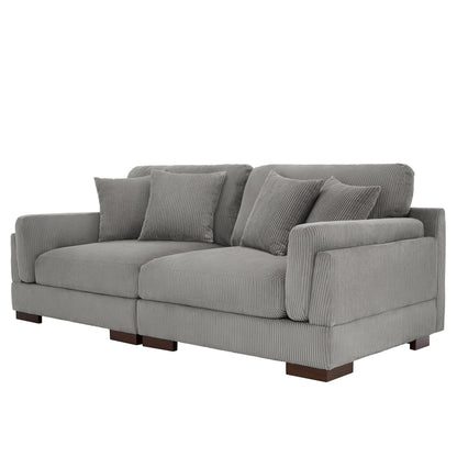90 Loveseat Sofa Modern and Cozy Corduroy Couch