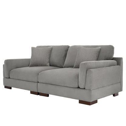 90 Loveseat Sofa Modern and Cozy Corduroy Couch