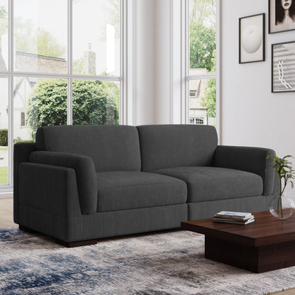 90 Loveseat Sofa Modern and Cozy Corduroy Couch