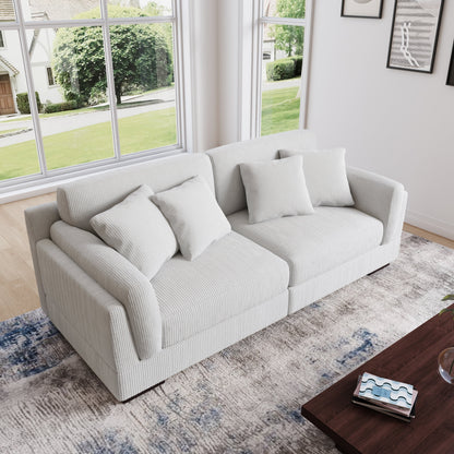 90 Loveseat Sofa Modern and Cozy Corduroy Couch