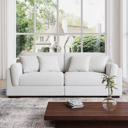 90 Loveseat Sofa Modern and Cozy Corduroy Couch