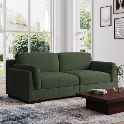 90 Loveseat Sofa Modern and Cozy Corduroy Couch