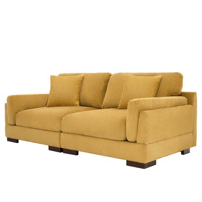 90 Loveseat Sofa Modern and Cozy Corduroy Couch
