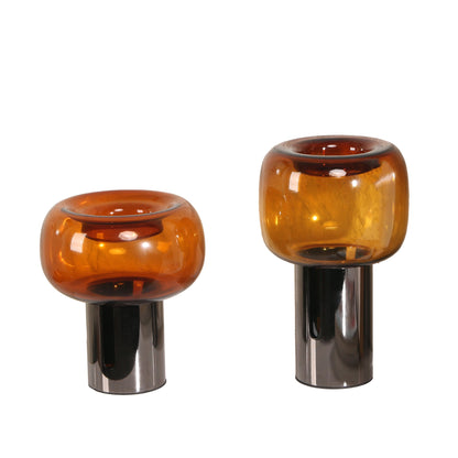 Brunelle Amber Large Glass Vase - Brown