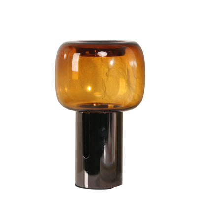 Brunelle Amber Small Glass Vase - Brown