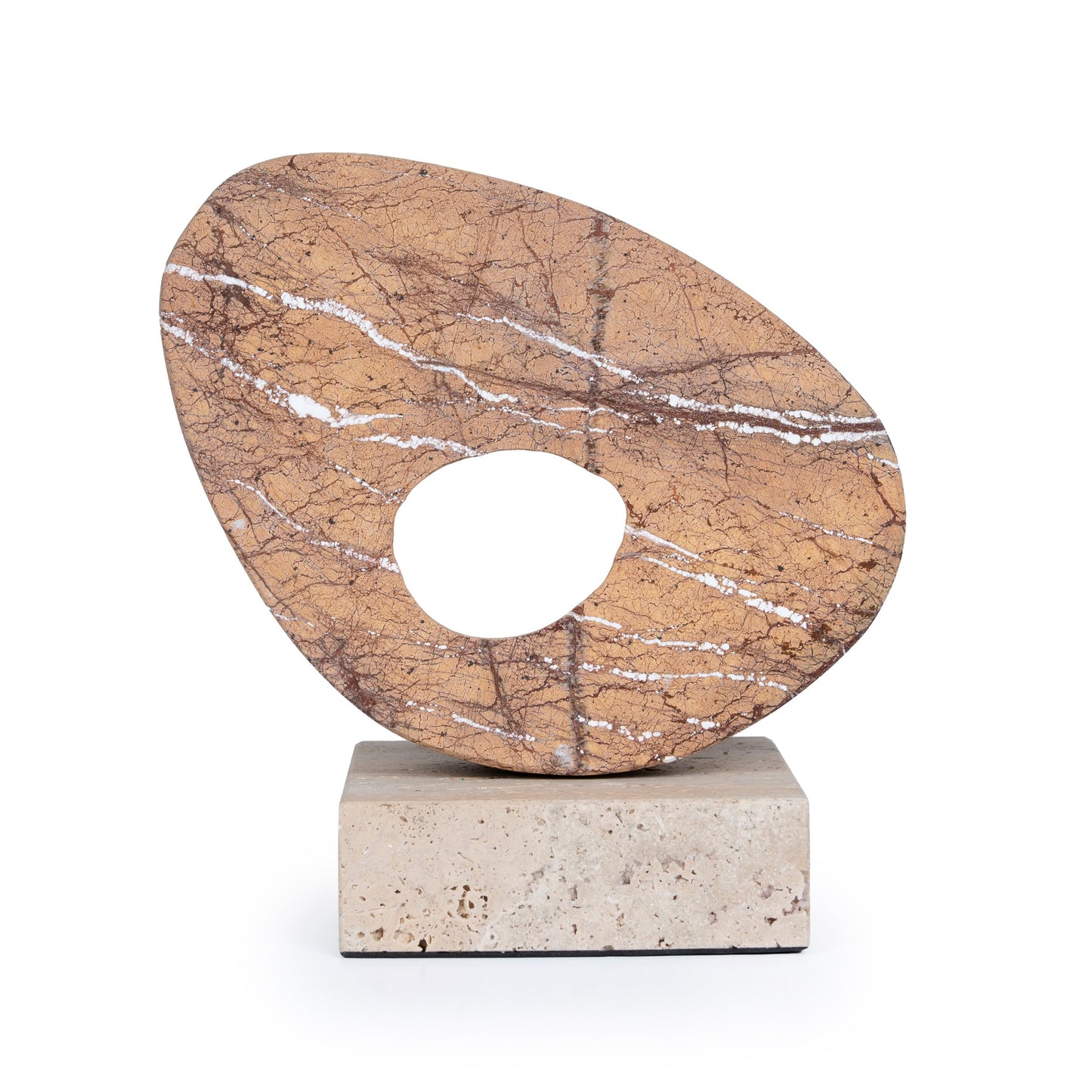 Arin Halo Marble Sculpture - Coffee