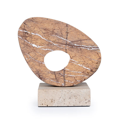 Arin Halo Marble Sculpture - Coffee