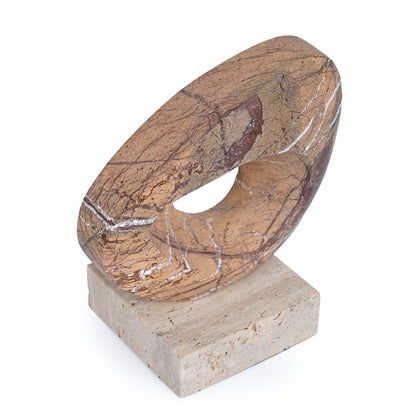 Arin Halo Marble Sculpture - Coffee