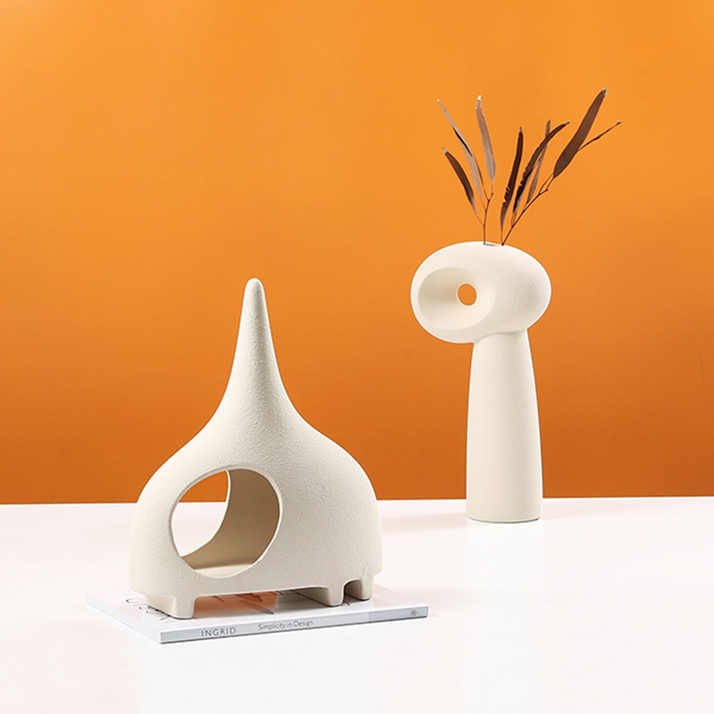 Brina Single Eye Ceramic Sculpture