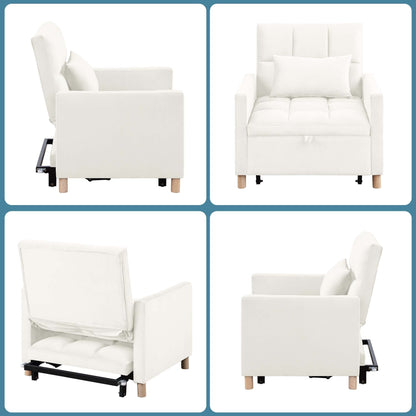 Aukfa Sleeper Chair Bed Convertible Single Sofa Chair with Pillow