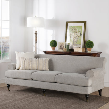 Alana Lawson 88 Inch Living Room Sofa â?Three Cushion Couch with Rolled Arms and Tight Back â?Minimal Assembly Required