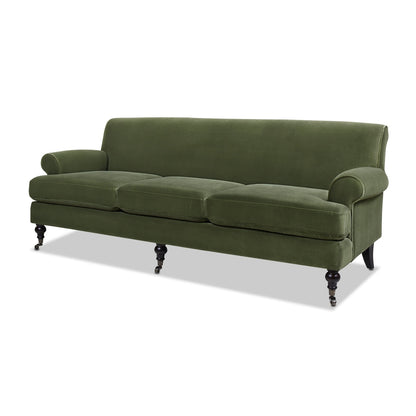 Alana Lawson 88 Inch Living Room Sofa â?Three Cushion Couch with Rolled Arms and Tight Back â?Minimal Assembly Required