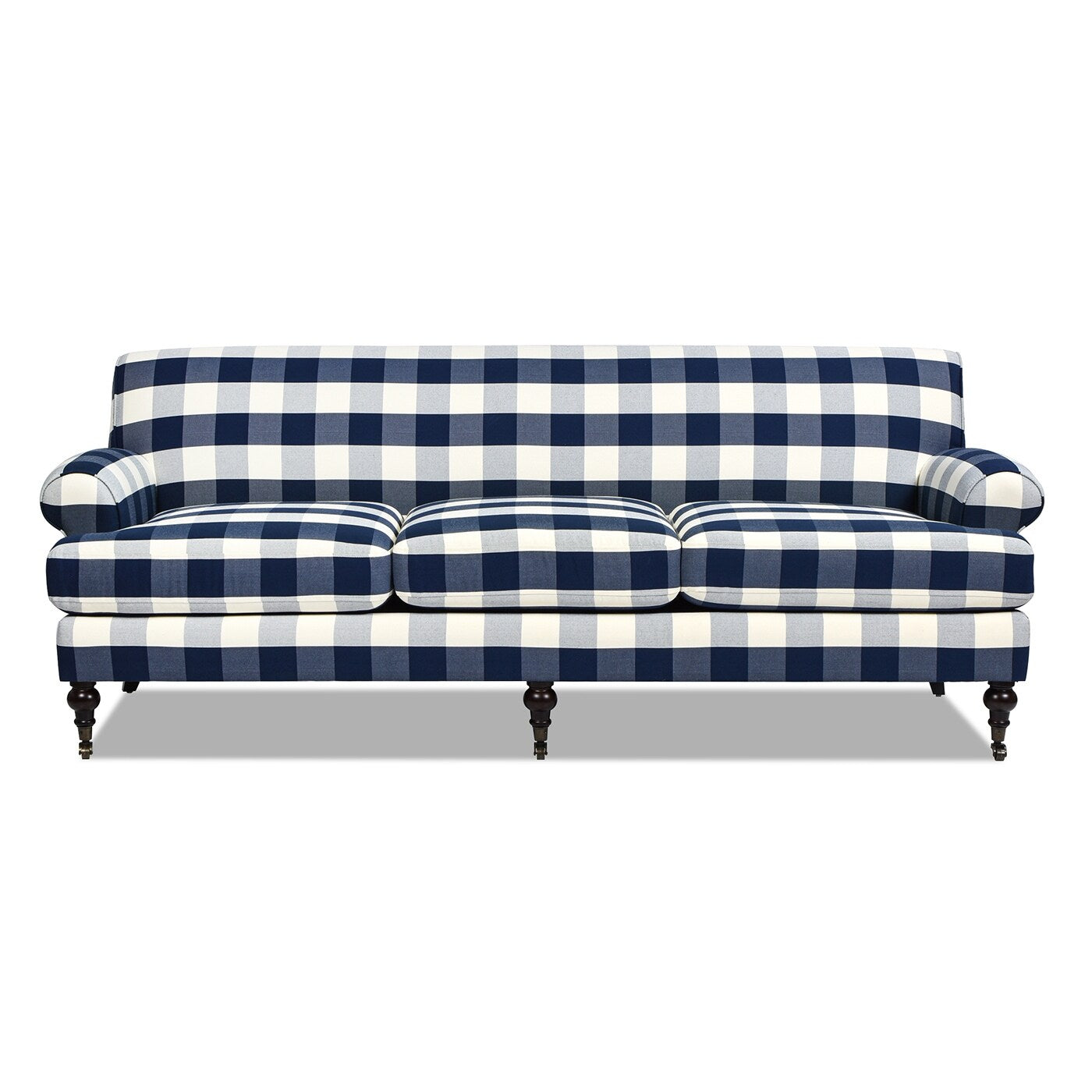 Alana Lawson 88 Inch Living Room Sofa â?Three Cushion Couch with Rolled Arms and Tight Back â?Minimal Assembly Required