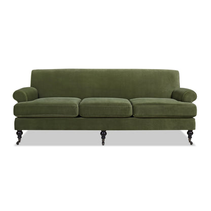 Alana Lawson 88 Inch Living Room Sofa â?Three Cushion Couch with Rolled Arms and Tight Back â?Minimal Assembly Required
