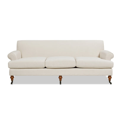 Alana Lawson 88 Inch Living Room Sofa â?Three Cushion Couch with Rolled Arms and Tight Back â?Minimal Assembly Required