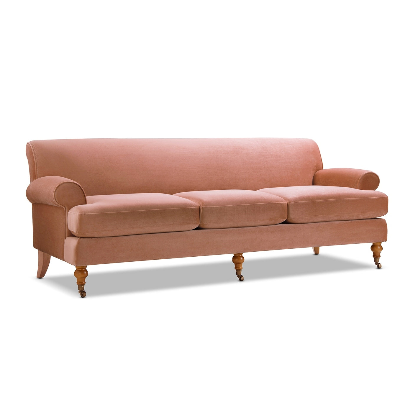 Alana Lawson 88 Inch Living Room Sofa â?Three Cushion Couch with Rolled Arms and Tight Back â?Minimal Assembly Required