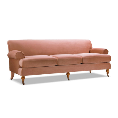 Alana Lawson 88 Inch Living Room Sofa â?Three Cushion Couch with Rolled Arms and Tight Back â?Minimal Assembly Required