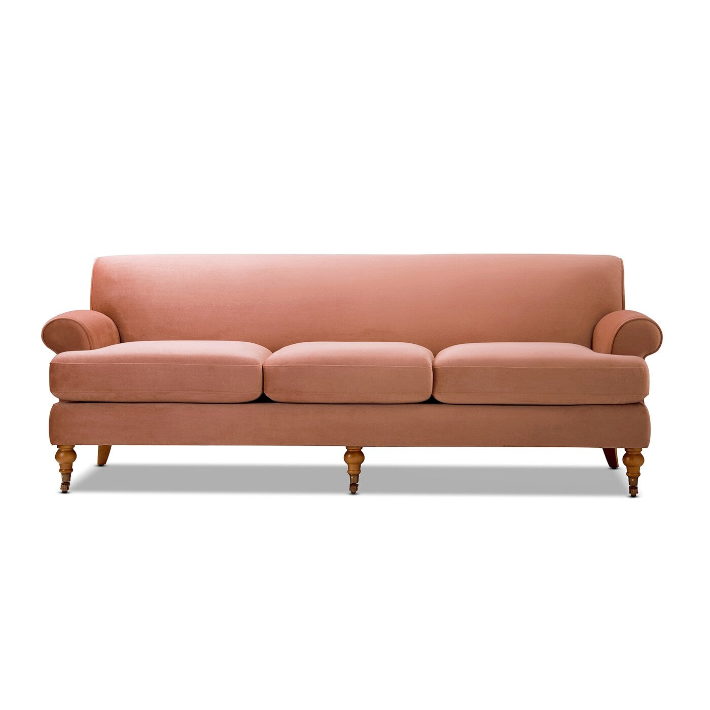 Alana Lawson 88 Inch Living Room Sofa â?Three Cushion Couch with Rolled Arms and Tight Back â?Minimal Assembly Required