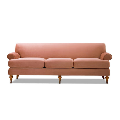 Alana Lawson 88 Inch Living Room Sofa â?Three Cushion Couch with Rolled Arms and Tight Back â?Minimal Assembly Required