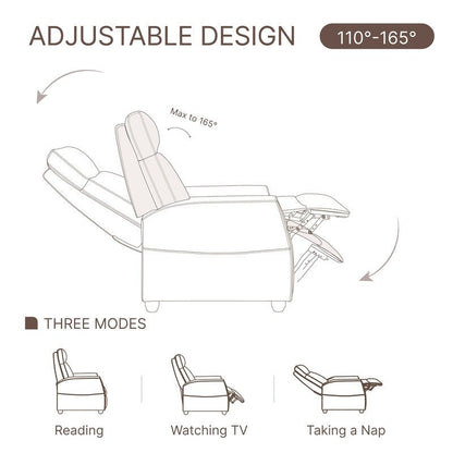 Andrea Recliner Chair with LED Lights, Heating  Massage