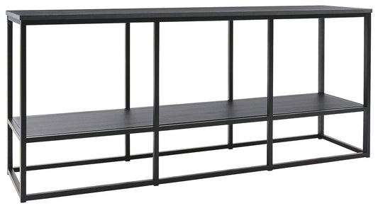 Yarlow - Extra Large Tv Stand - Goldtone Metal Base