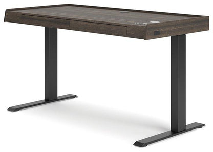 Zendex Dark Brown 55 Adjustable Height Desk