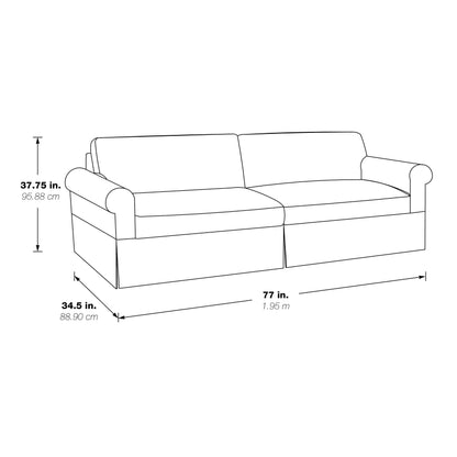 Porch & Den Zuni Mid-century Slip Cover Sofa