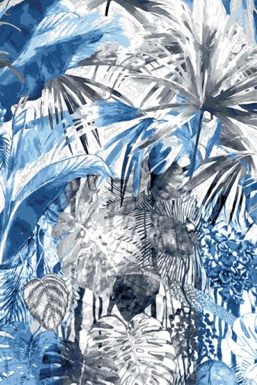Avatar 160cm x 235cm Night Forest Art Indoor and Outdoor Rugs - Blue Grey