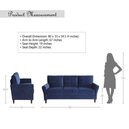 Avlona Tufted Velvet Sofa