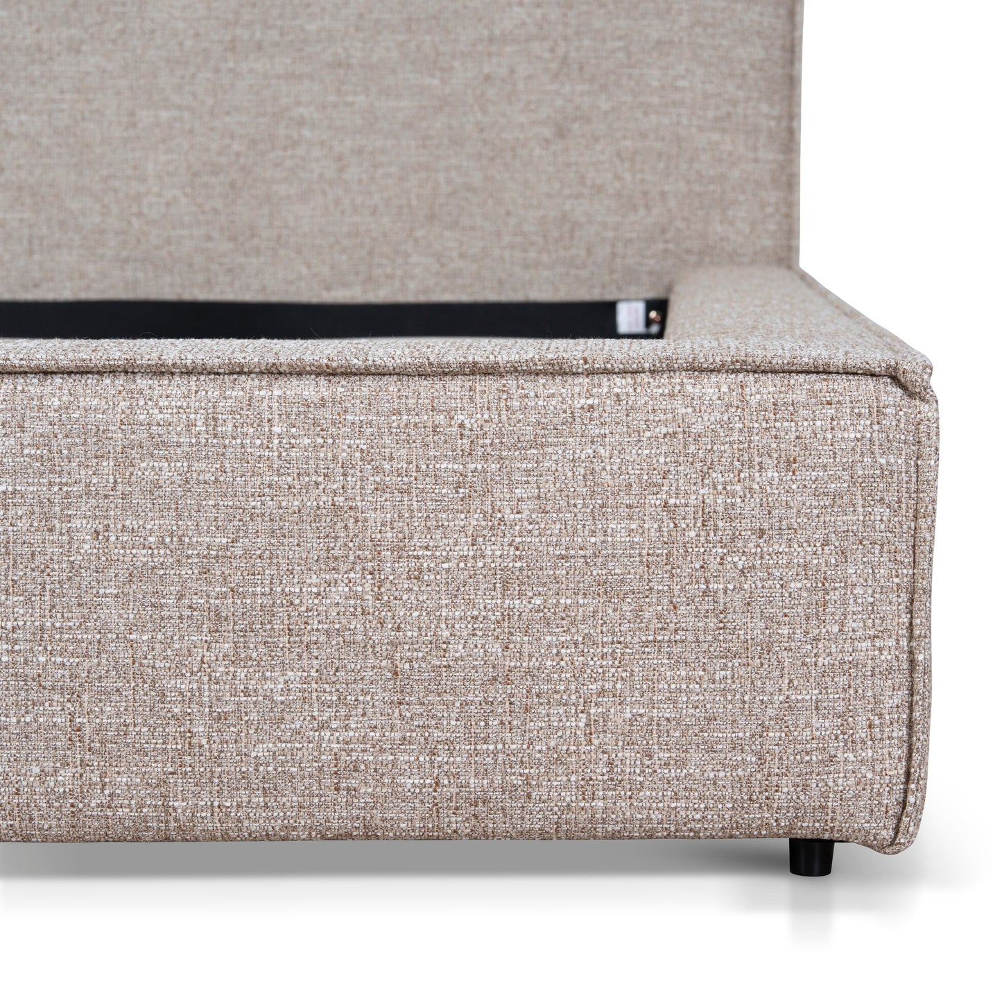 Castillo Fabric King Bed Frame - Stonish Beige